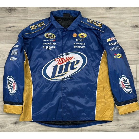VTG Miller Lite Racing Rusty Wallace NASCAR Chase‎ Authentic Jacket Size 3XL - Picture 1 of 4